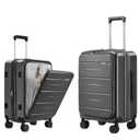 cllson Carry On Luggage with Top Opening, Expandable with Front Pocket and USB Charging Port, Lightweight with Rolling Suitcases with Spinner Wheels, TSA Lock & YKK Zippers