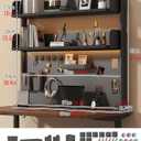 31.5in Clamp-on Desk pegboard Storage Rack with 2-Tier Storage