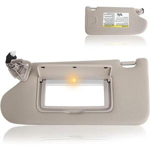 ZONFANT Beige Left Driver Side Sun Visor with Vanity Mirror and Light Compatible with Nissan Vehicle 2013-2018 Altima Without Sunroof, Replaces#96401-3TA2A