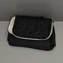 Large Makeup Bag, Portable Travel Makeup Bag Organizer for Women Girls with Makeup Brush Compartment & Two Side Pockets, Cosmetic Travel Bag Vertical Storage Toiletry Bag - Black (MEDIUM)