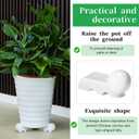 Kigeli 6 Pcs Resin Garden Pot Feet for Outdoor Planters 3 Inch Long 1.5 Inch Tall Flower Handmade Elevator Plant Feet Frost Proof Lifter for 14-20 in Pot(White,Novel)