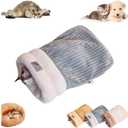 Cat Sleeping Bag for Indoor Cats Cozy Winter Cat Sleeping Bag Soft Plush Cats Sack Self Warm Bed Cave Fluffy Kitten Hideaway Calming Tunnel Bed for Kittens (Gray, L-21.3x17.7in)