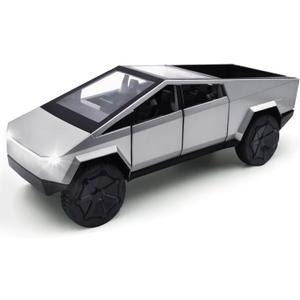 Truck Toy Model: 1/32 Diecast Metal Toy Trucks with Lights and Sounds, Mini Vehicles Toys for Boys, Ages 3 and Up (Silver)