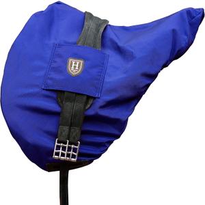 Harrison Howard Premium English Saddle Cover, Waterproof & Breathable Fleece-Lined Protective Saddle Cover (GP/CC-One Size, Champion Blue)