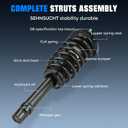Front Spring Strut Shock Absorber for Hyundai Azera 2006-2011, for Sonata 2006-2010, Complete w/Coil Springs Struts Shocks Absorbers Replace for 172281, 2007 2008 2009
