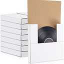 Fuutreo 100 Pack 7 Inch Vinyl Record Mailers Boxes 45 RPM Easy Fold LP Cardboard Mailing Shipping Boxes Multi Depth Album Mailers for Business Packaging Moving Storage