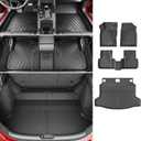 powoq Floor Mats Compatible with 2022-2026 Honda Civic Hatchback Cargo Mat Floor Liner Back Seat Protector TPE Replacement for 2022 2023 2024 2025 2026 Honda Civic Accessories (Trunk Mat+Floor mats)