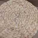 6 Pack Woven Placemats, Round Wicker Placemats, Rattan Place mats, Natural Hand-Woven Water Hyacinth Table Mats, Braided Straw Table Mats for Dining Table (15 inch), 15 inch Set of 6