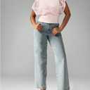 MakeMeChic Women's Elegant Summer Floral Lace Crew Neck Tee Shirt Short Sleeve Crop Top (Pink, M)