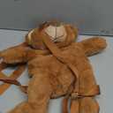 Mellsunny Cute Fuzzy Bear Backpack Stuffed Animal Backpack Kawaii Bunny Backpacks Fluffy Shoulder Bag Casual Daypack for Girls (Brown)