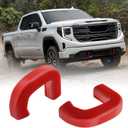 Tow Hook Covers Fit for GMC Sierra 1500 2019-2026 Vertical Tow Hooks, Hitch Cover Front Customized Car Tow Hooks Compatible with GMC Sierra 1500 Accessories 2019-2026|Upgrade (Red)