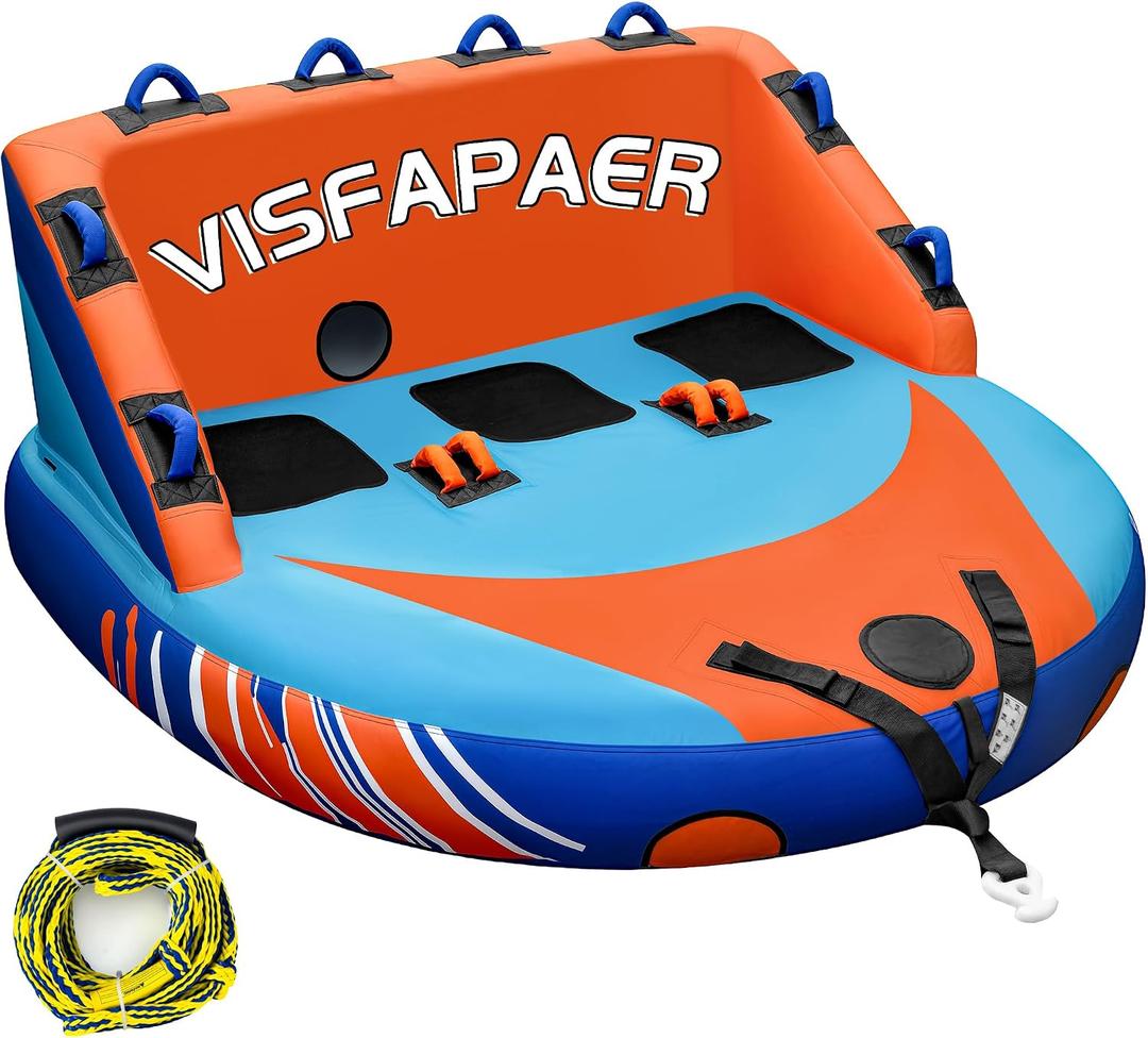 Airhead Mable Towable Tube for Boating, 1-3 Rider Inflatable Boat Tube for Water Tubing, Waverider 3p