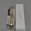 MioHHR Solid Stainless Steel Band Compatible with Apple Watch 46mm (Series 11 10), Metal Strap with Soft TPU Case for iWatch Series 11/10 46mm Women and Men, Gold