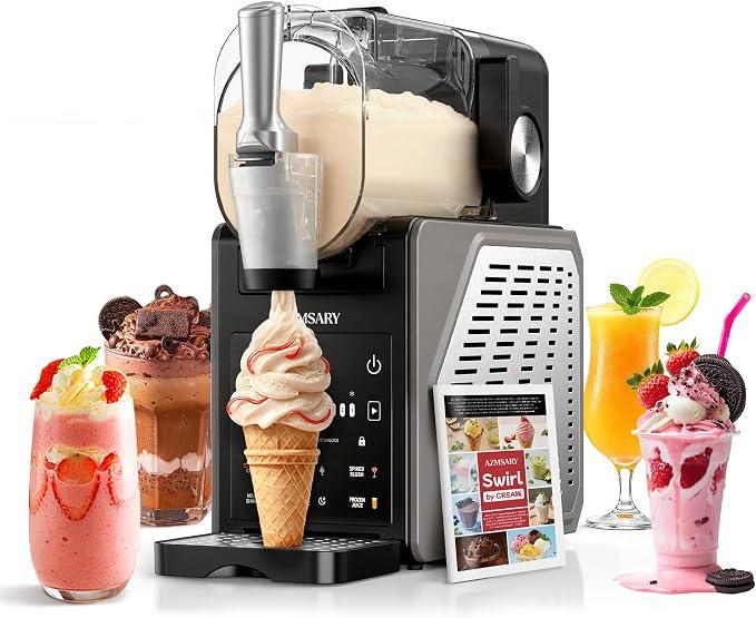 Slushie Machine, 85OZ Ice Cream Maker, Larger Slushie Machine for Home, LED Diplay | 6 Preset Programs | Auto-Clean, Perfect for Margaritas, Frappes, Milkshakes & Smoothies, No Ice Needed