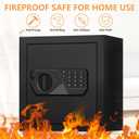 2.0 Cub Large Fireproof Safes for Home Use, Digital Security Safe Box Fireproof Waterproof with Combination Lock and Removable Shelf, Home Fire Safe for Document Money Medicines Valuables