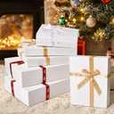 YANGTE 12 Pack White Gift Boxes with Lids for Presents, 17" Large Gift Boxes for Clothes Robe Shirt, Assorted Sizes Boxes with 4-inch Deep Robe Box for Christmas, Birthday and More