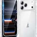 FNTCASE for iPhone 17 Pro Case: Clear Military Grade Drop Protection Anti Yellowing Cell Phone Cover - Rugged Shockproof Protective Bumper Transparent Phonecase