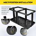 Gas Can Holder for Trailer, Fuel Jug Holder, with 4 Fixed Columns and Locking Straps, Fit for Holding Two 5 to 5.5 Gallon Gas CansCompatible with VP Racing 5.5 Gallon Fuel Cans