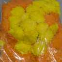 AVADOR Set of 5 Artificial Flower Garland Strings for Special Occasions | Home Puja | Home Decor | Diwali Decor | House Warmings | Indian Wedding Celebration (Lemon Yellow and Mango Yellow D 17)