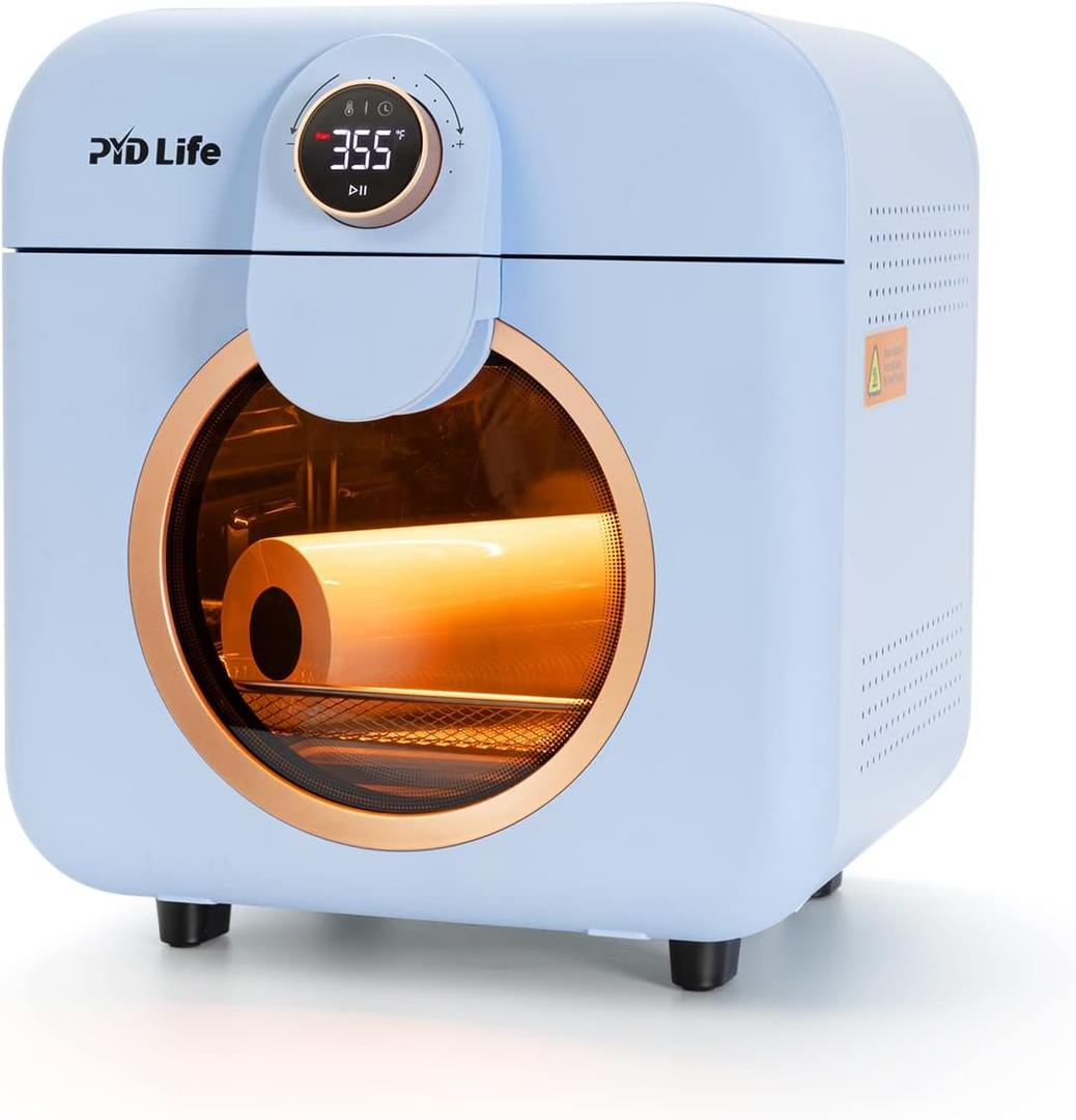 PYD Life Mini Sublimation Oven Machine 12 L 120 V 1600 W Light Blue Heat Press Machine for Sublimation Blanks Mugs Tumblers Cups Water Bottles Sublimation Printing