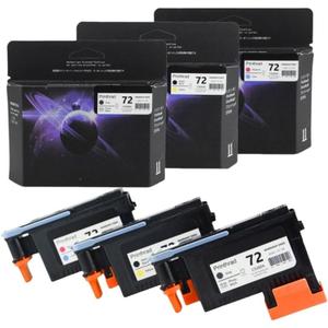 72 Printhead-3 Pack(With Chip)Compatible with HP Designjet T610 T620 T770 T790 T1100 T1120 T1200 T1300 T2300 Printer Replacement Print Head-3 Pack (Cyan/Magenta, Matte Black/Yellow, Gray/Photo Black)