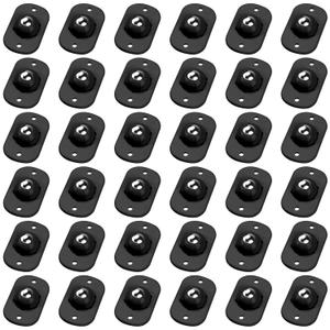 TRVL FIELDER Self Adhesive Caster Wheels, Appliance Rollers Appliance Slider for Kitchen, 360 Swivel Small Casters - Solve Coffee Maker Air Fryer Small Appliances Countertop Sliding (Black - 36 Pcs) 