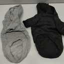 Idepet Pet Dog Hoodies 2 Pack with Pocket, Dog Outfits for Small Pets Chihuahua Clothes Warm Coat Jacket Autumn Puppy Sweatshirt Cats Clothing (Medium, Black+Grey)