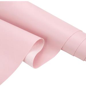 Faux Leather Fabric Smooth Solid 54" x 36" Soft Leather Material Sheets for Upholstery Crafts, DIY Sewings, DIY Upholstery Boat Car Sofa (Pink)