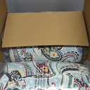 Outdoor High Back Patio Chair Cushions, Fade Resistant & Waterproof Tufted Seat and Back Cushions for Patio Furniture, Patio Chair Cushions 44x22 Inch, Set of 2, Paisley Lightcyan, 44"x22"x4"