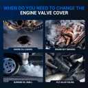 Autoround Engine Valve Cover Fit for BMW 2007-2013 - X5, X3, Z4, 128i, 130i, 323i, 328i, 328i xDrive, 328xi, 525i, 528i, 528i xDrive, 528xi, 530i, 2.5L 3.0L L6, Replace# 11127552281