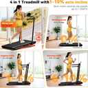 Freepi Walking Vibration Pad,3 in 1 Under Desk Treadmill with Handle Bar,Vibration Portable Treadmill for Home