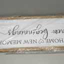 Foutcheou New Home New Memories New Beginnings Wall Decor 32x12 Wood