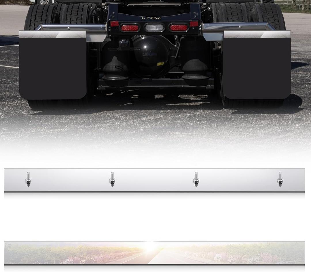 MorningRo 2 Pcs 2" x 24" Mud Flap Weights Mudflap Top Plate, Non Porous