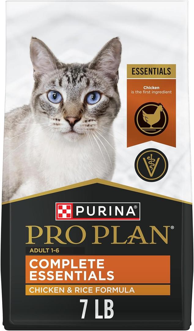 Purina Pro Plan High Protein Cat Food With Probiotics for Cats, Chicken and Rice Formula - 7 lb. Bag (EXP 09/01/27)