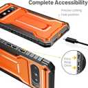 FITO for Google Pixel 8 Pro Case, Dual Layer Shockproof Heavy Duty Phone Case Built-in Kickstand for Google Pixel 8 Pro Phone (Orange)