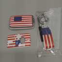 OFFCURVE American Flag Key Fob Cover with Keychain for Mazda, Special Car Key Cover Case Compatible with Mazda 6 3 Hatchback CX30 CX5 CX9 CX10 4-Button Smart Key Holder