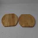 Mimorou 2 Set 8.7 Inch Cast Iron Fajita Plate Set with Wooden Base Anti Scald Protection Removable Handle Fajita Plate Sizzling Pan Cast Iron Skillets Sets for Home Restaurant Kitchen BBQ Cooking