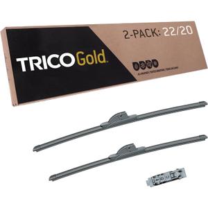 TRICO Gold (18-2220) 22 & 20 Inch Pack of 2 Automotive Replacement Windshield Wiper Blades for My Car Super Premium All Weather Beam Blade for Select Vehicle Models
