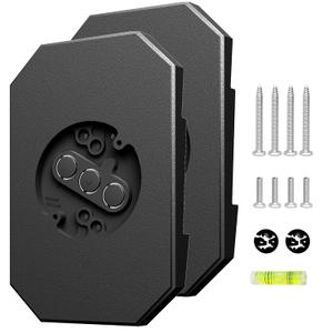 2 Pack Siding Mounting Block for Light, Lamp Repair Kit with Built-in Electrical Box - Fits 1/2" Lap/Double 4" Vertical, Vinyl Siding Hooks for Hanging Outdoor Lamp, Black