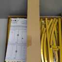 Wedding Arch Backdrop Stand Set of 3 (7.2FT, 6.6FT, 6FT) Gold Metal