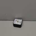 Peakeep Small Battery Operated Analog Travel Alarm Clock Silent No Ticking, Lighted on Demand and Snooze, Beep Sounds, Gentle Wake, Ascending Alarm, Easy Set (Black)