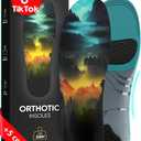 CRUVHEAL 220+ lbs Plantar Fasciitis High Arch Support Insoles Men Women - Orthotic Shoe Inserts - Boot Work Shoe Insole (M, Blue) (M(Men 9-10.5/Women 10-11.5)