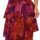 Women's Floral Maxi Dress Sexy Deep V Neck Ruffles Backless Cocktail Party Wedding Guest Dresses (Large)