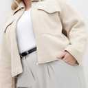 City Chic Women's Plus Size Jacket - Boucle Zip Front (M)