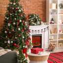 6Ft Burgundy Velvet Christmas Bow Garland Pre-String Coquette Bow with Vintage Bell Ribbon Banner for Christmas Tree Hanging Decoration Xmas Fireplace Staircase Fireplace Ornament (Wine Red)