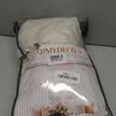 Natural Linen Pinch Pleated Blackout Curtains & Drapes 96 Inch Long Bedroom/Livingroom Farmhouse Curtains 2 Panel Sets, Neutral Track Room Darkening Thermal Insulated 8ft Back Tab Window Curtain