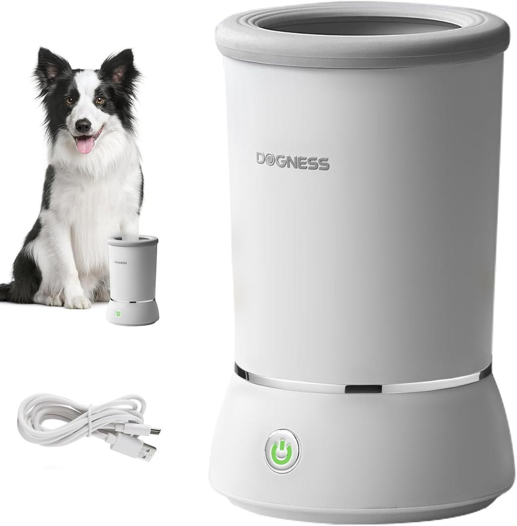 DOGNESS W01 Automatic Dog Paw Cleaner for Small to Medium Dogs (White)
