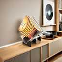 AIM & GGKK Vinyl Record Holder,Record Storage Rack Display Organizer for Albums,Books,Files,Magazines,Easy Assembly