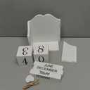 VICASKY Wooden Perpetual Block Calendar for Desk, Wood Month Date Display Blocks Calendar Block Wooden Vintage Wooden Blocks Perpetual Calendar, Wooden Desk Blocks Calendar Perpetual Block Month Date