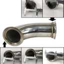 3" ID V-Band Turbo Stainless Steel 90 Degree Exhaust Elbow Adapter Piping Flange
